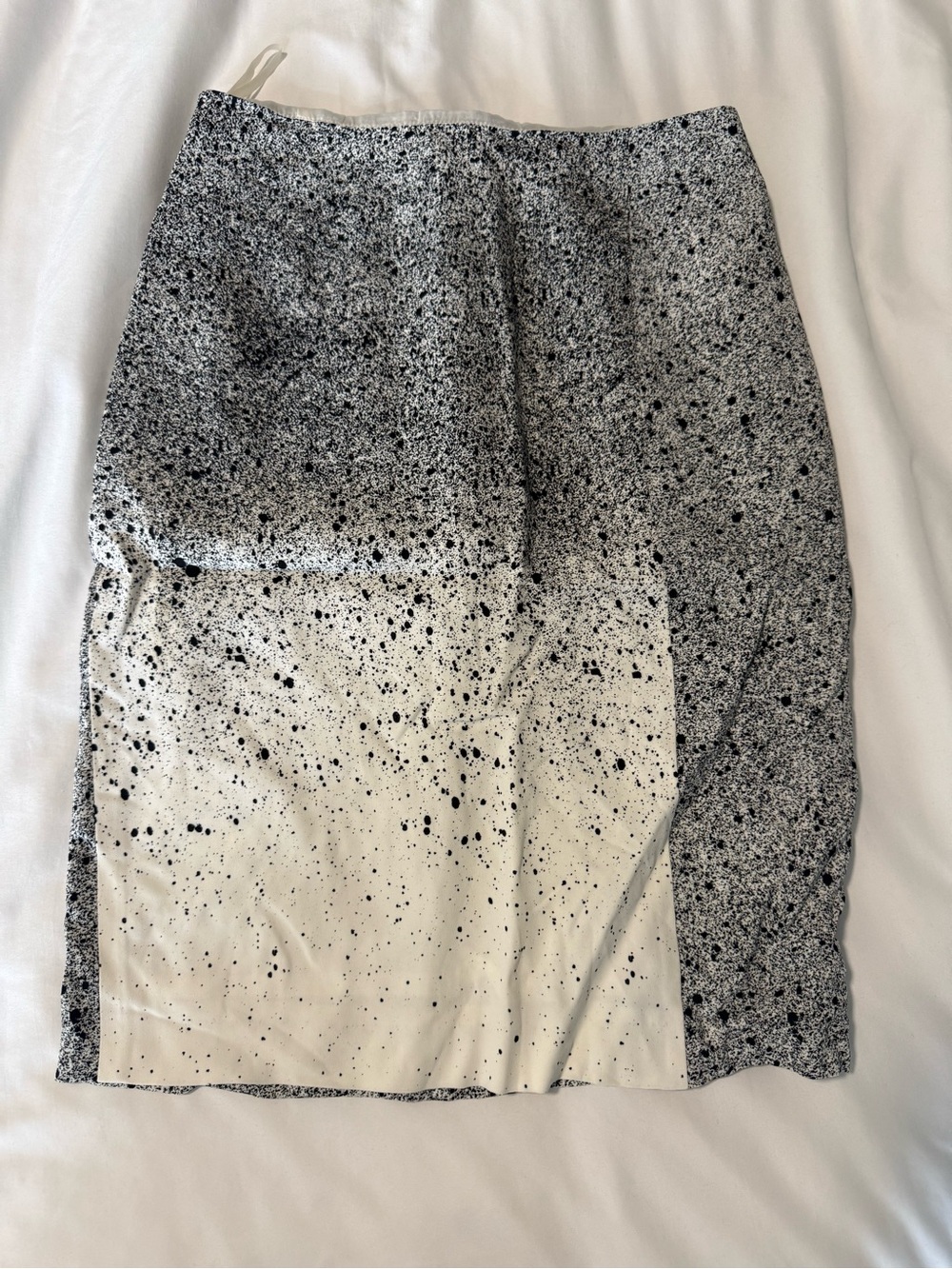 Hugo Boss Speckled Black and Cream Pencil Skirt